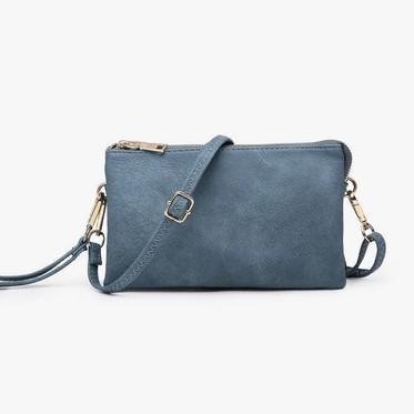 4 in 1 Handbag - Crossbody/Clutch/Wristlet - Indigo