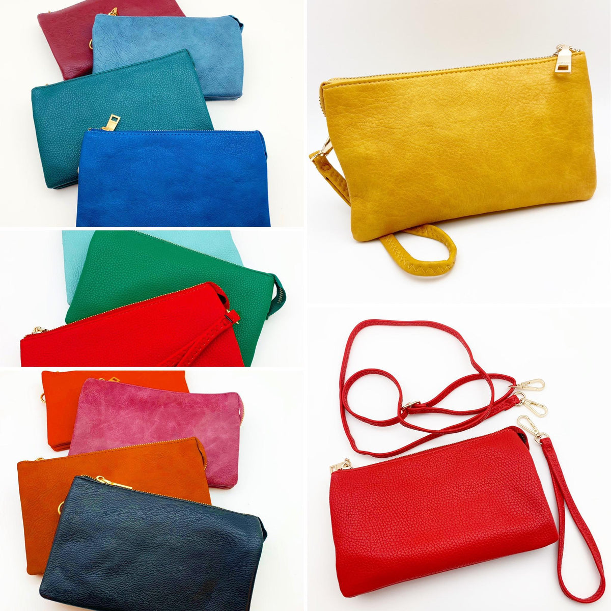 4 in 1 Handbag - Crossbody/Clutch/Wristlet - Royal Blue