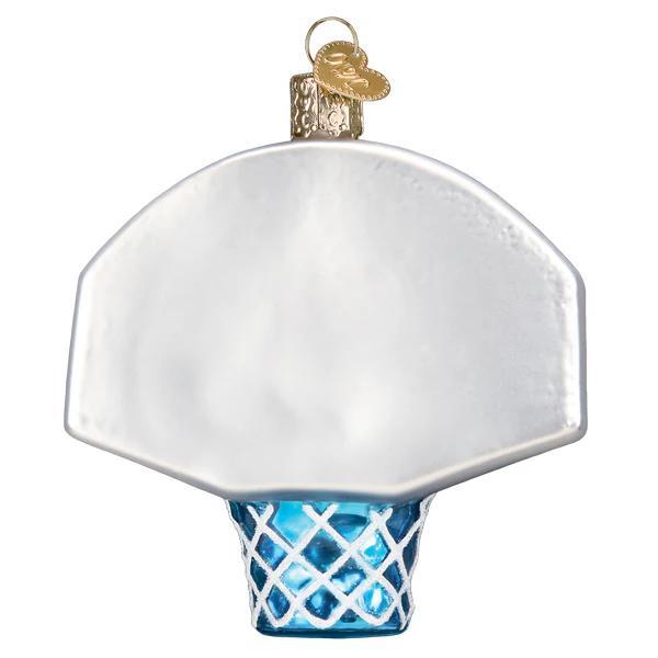 Ornament - Blown Glass - Basketball Hoop