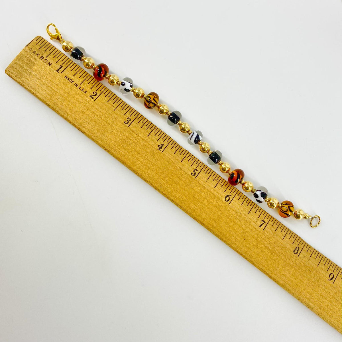 Bracelet - Glass Pearl & Gold Plate - Animal