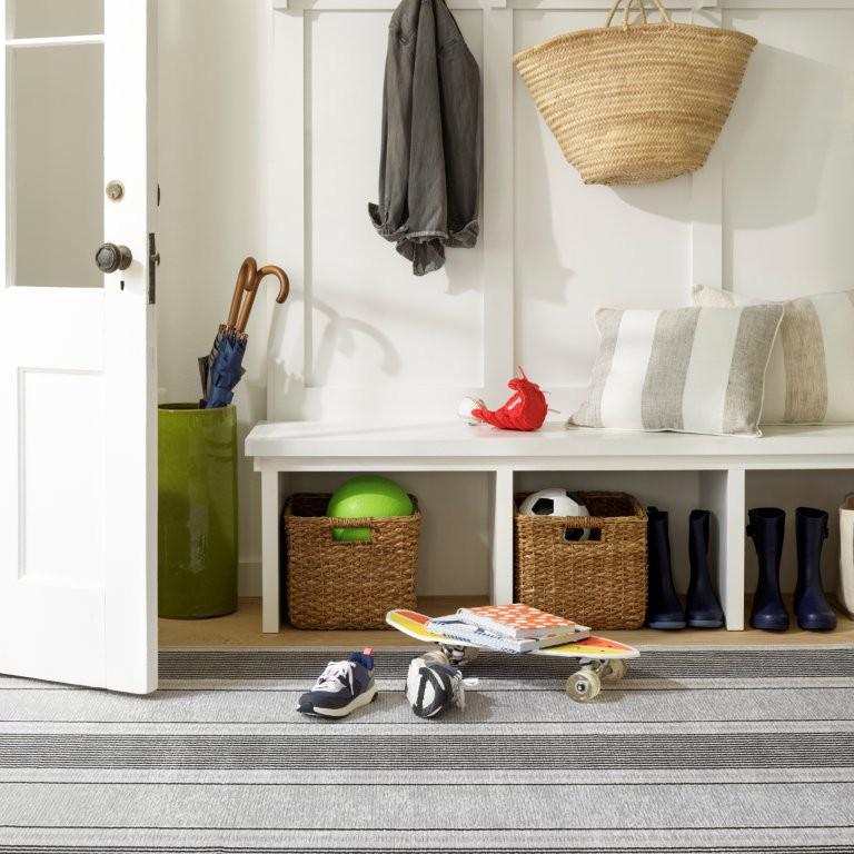 Rug - Machine Washable - Gunner Stripe Grey