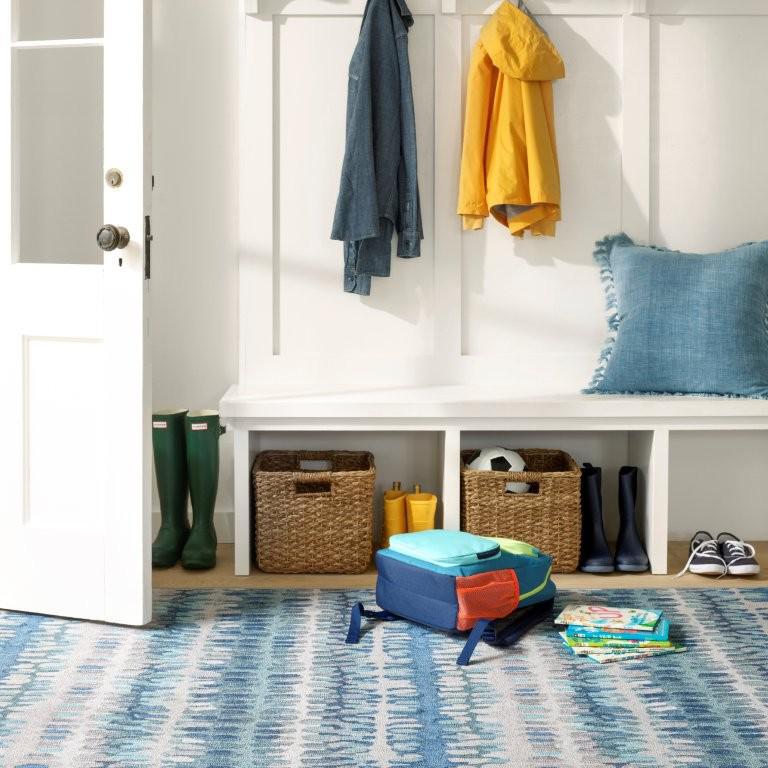 Rug - Machine Washable - Paint Chip Blue