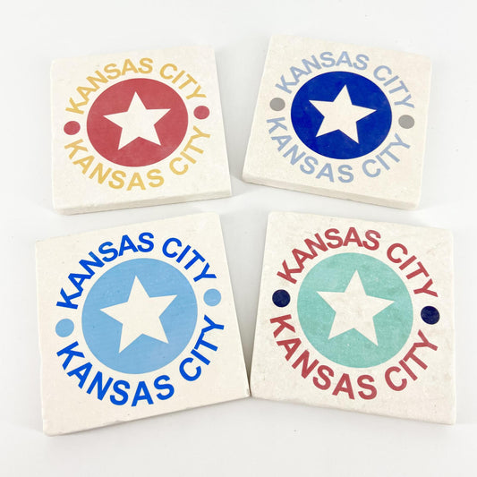 Coaster - Exclusive Star Circle Design - Sporting KC Colors