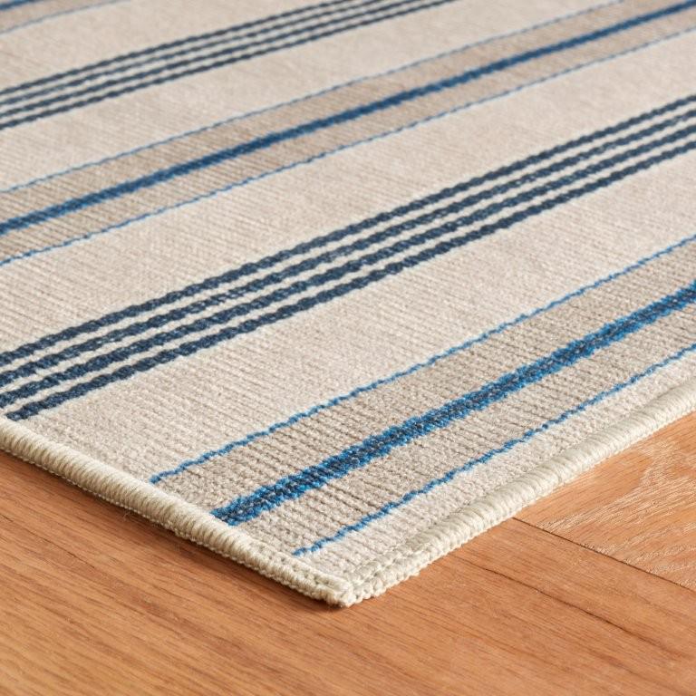 Rug - Machine Washable - Nimes Ticking Neutral