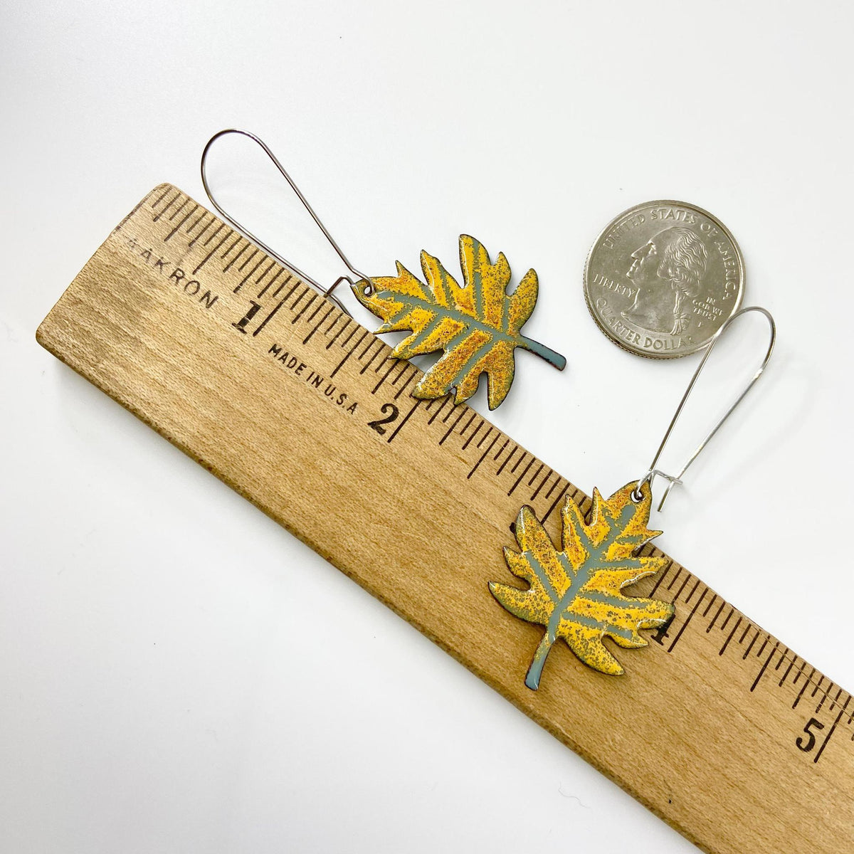 Earrings - Maple Leaves - Enamel