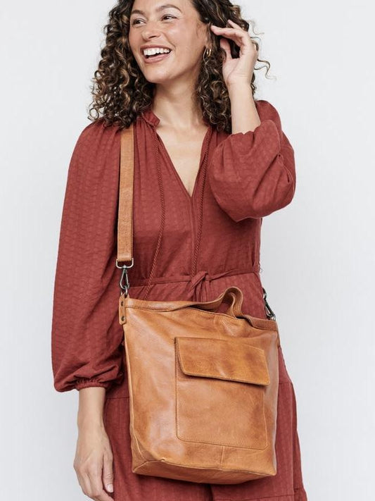 Handbag - Crossbody/Shoulder/Handled - Cognac
