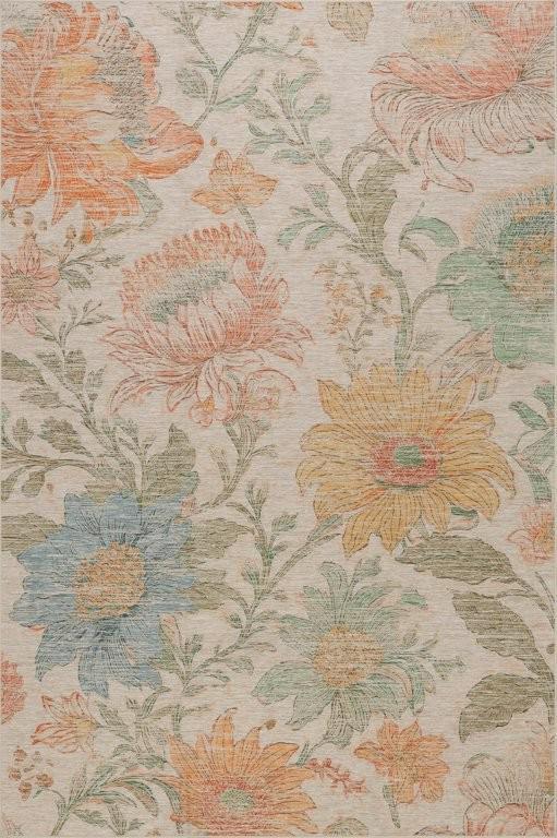 Rug - Machine Washable - Exploded Floral - Multi
