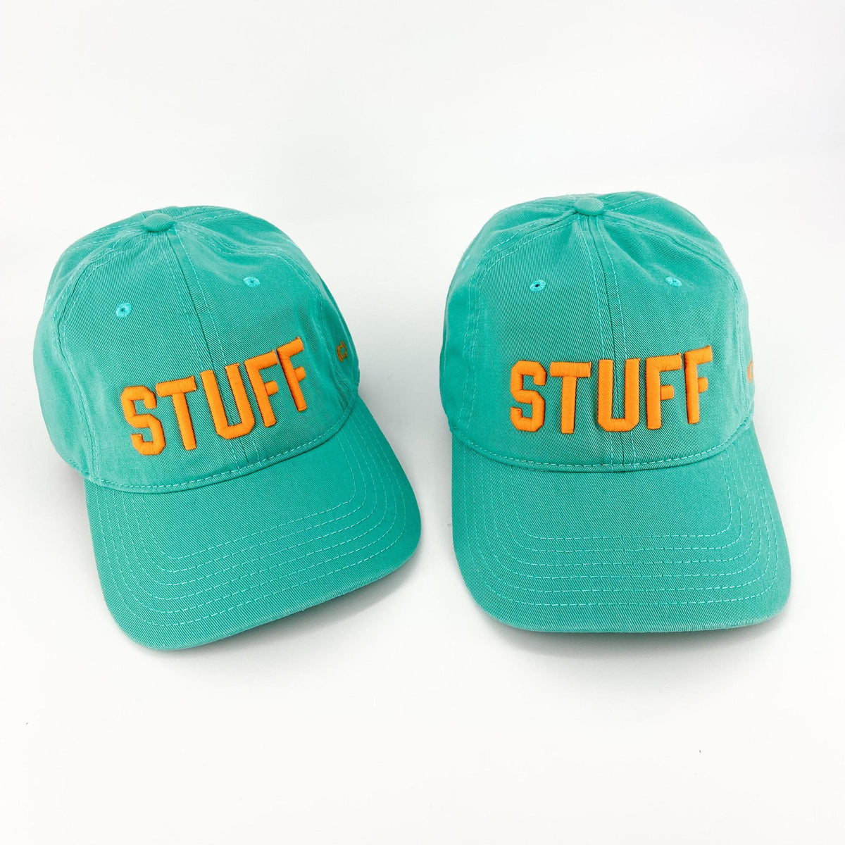 Ballcap - STUFF - Turquoise With Orange STUFF