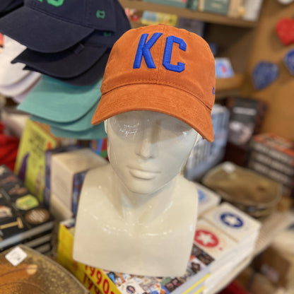 Ballcap - KC - Burnt Orange with Blue KC