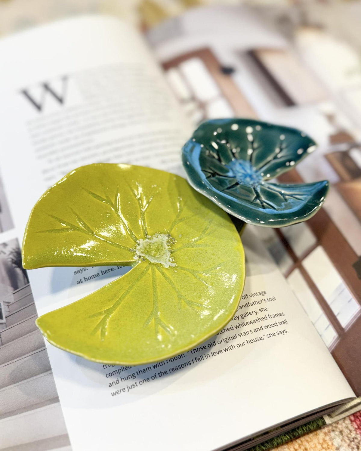 Art - Double Lily Pad - Ceramic