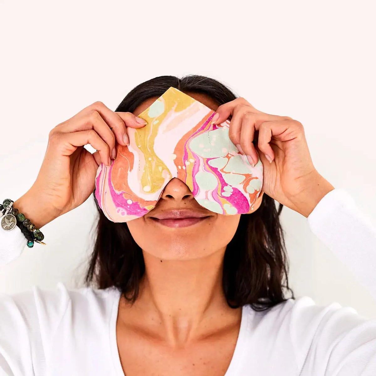 Eye Pillow - Heart Shaped - Silk, Cotton, & Lavender