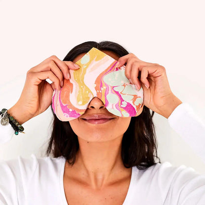 Eye Pillow - Heart Shaped - Silk, Cotton, & Lavender