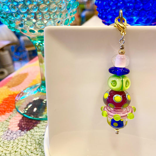 Pendant - Lots of Dots (Six Beads) - Glass & Gold Fill