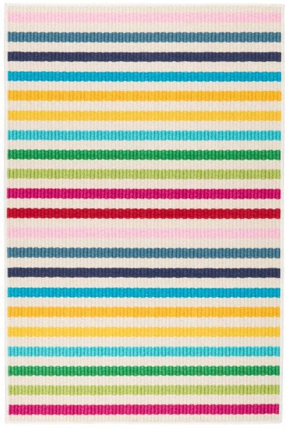 Rug - Machine Washable - Rainbow Stripe Multi