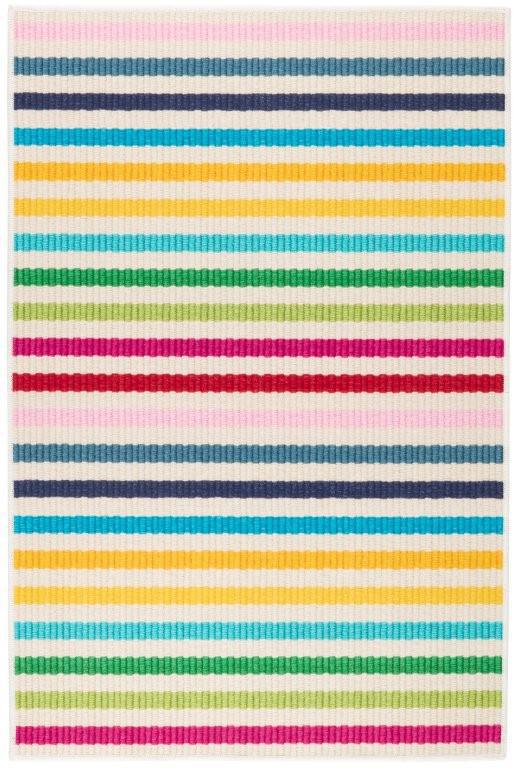 Rug - Machine Washable - Rainbow Stripe Multi