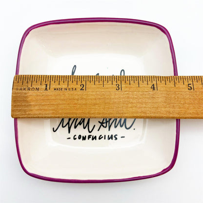 Tray - Playful Quotes on Round or Square Ceramic - Signed
