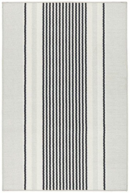Rug - Machine Washable - Gunner Stripe Grey