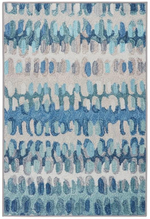 Rug - Machine Washable - Paint Chip Blue