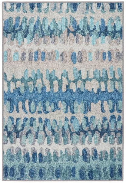 Rug - Machine Washable - Paint Chip Blue