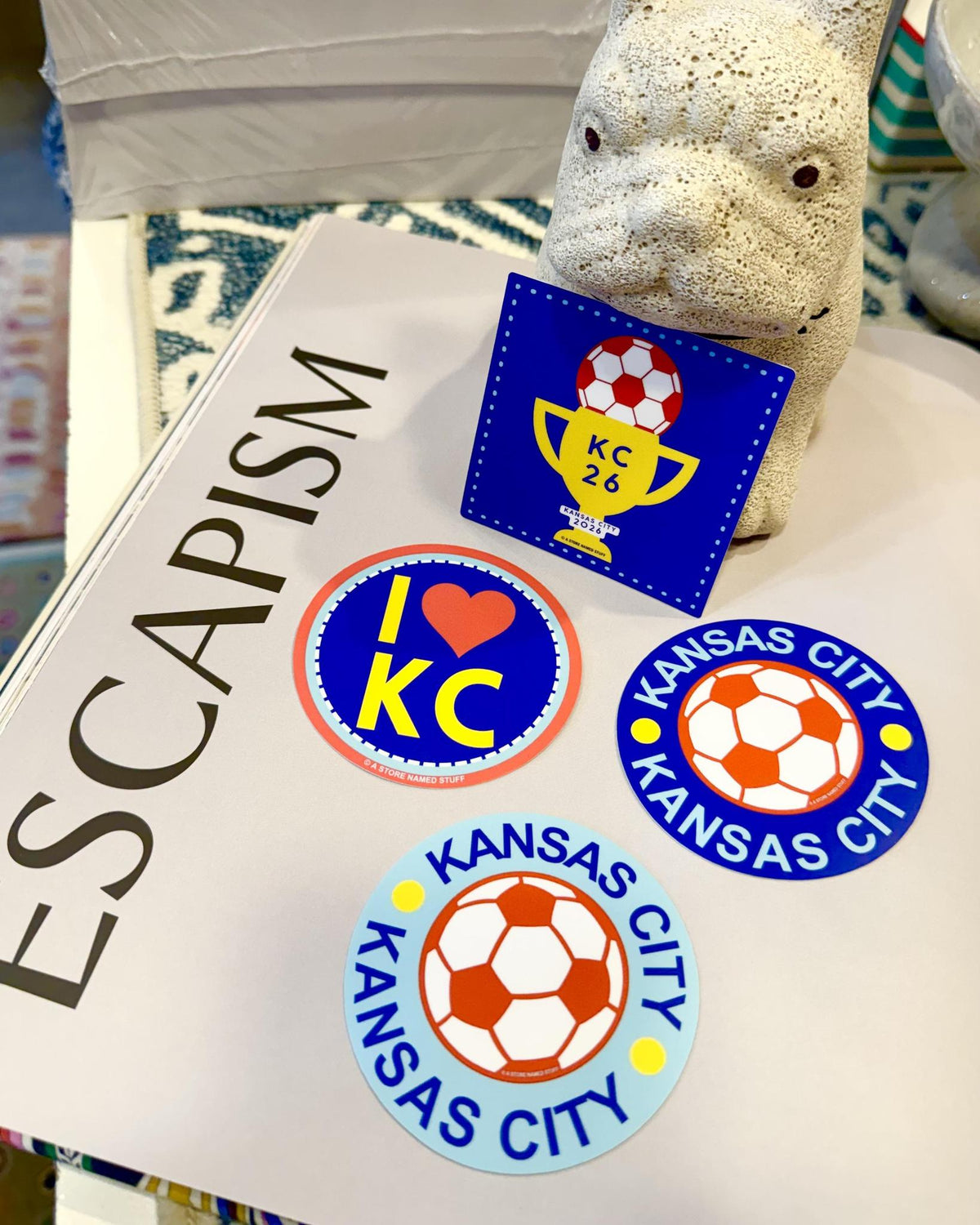 Sticker - Kansas City Soccer Ball - Light Blue