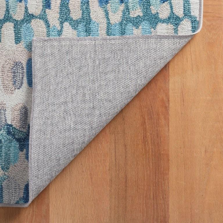 Rug - Machine Washable - Paint Chip Blue