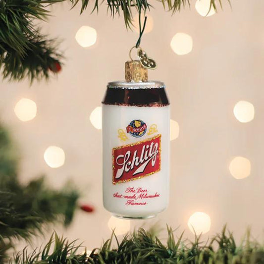 Ornament - Blown Glass - Schlitz Beer Can