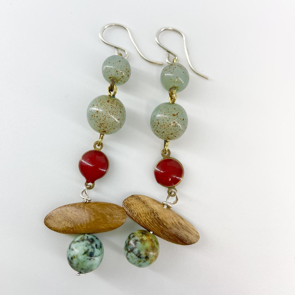 Earrings - Vintage Bead Originals - Vintage Wood