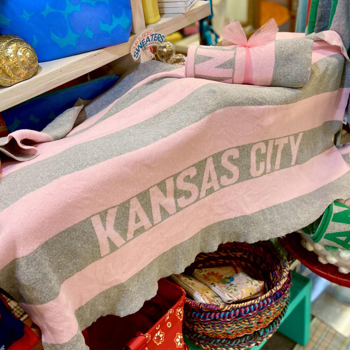 Little Blanket - KANSAS CITY - Pink & Grey