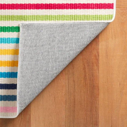 Rug - Machine Washable - Rainbow Stripe Multi