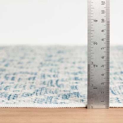 Rug - Machine Washable - Melange Diamond Blue