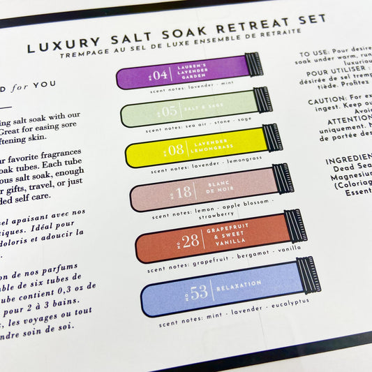 Gift Set - Luxury Bath Salts - Set of Six