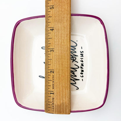 Tray - Playful Quotes on Round or Square Ceramic - Signed