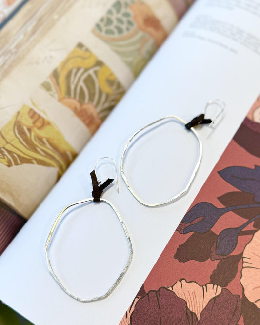 Earrings - Big Hoops - Sterling & Leather Originals