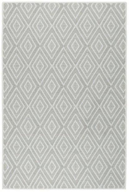 Rug - Machine Washable - Diamond Platinum/White