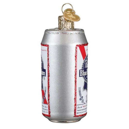 Ornament - Blown Glass - Pabst Blue Ribbon Beer Can