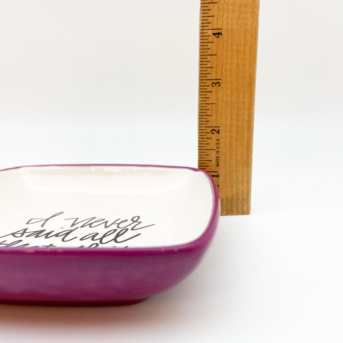 Tray - Playful Quotes on Round or Square Ceramic - Signed