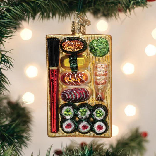 Ornament - Blown Glass - Sushi Platter