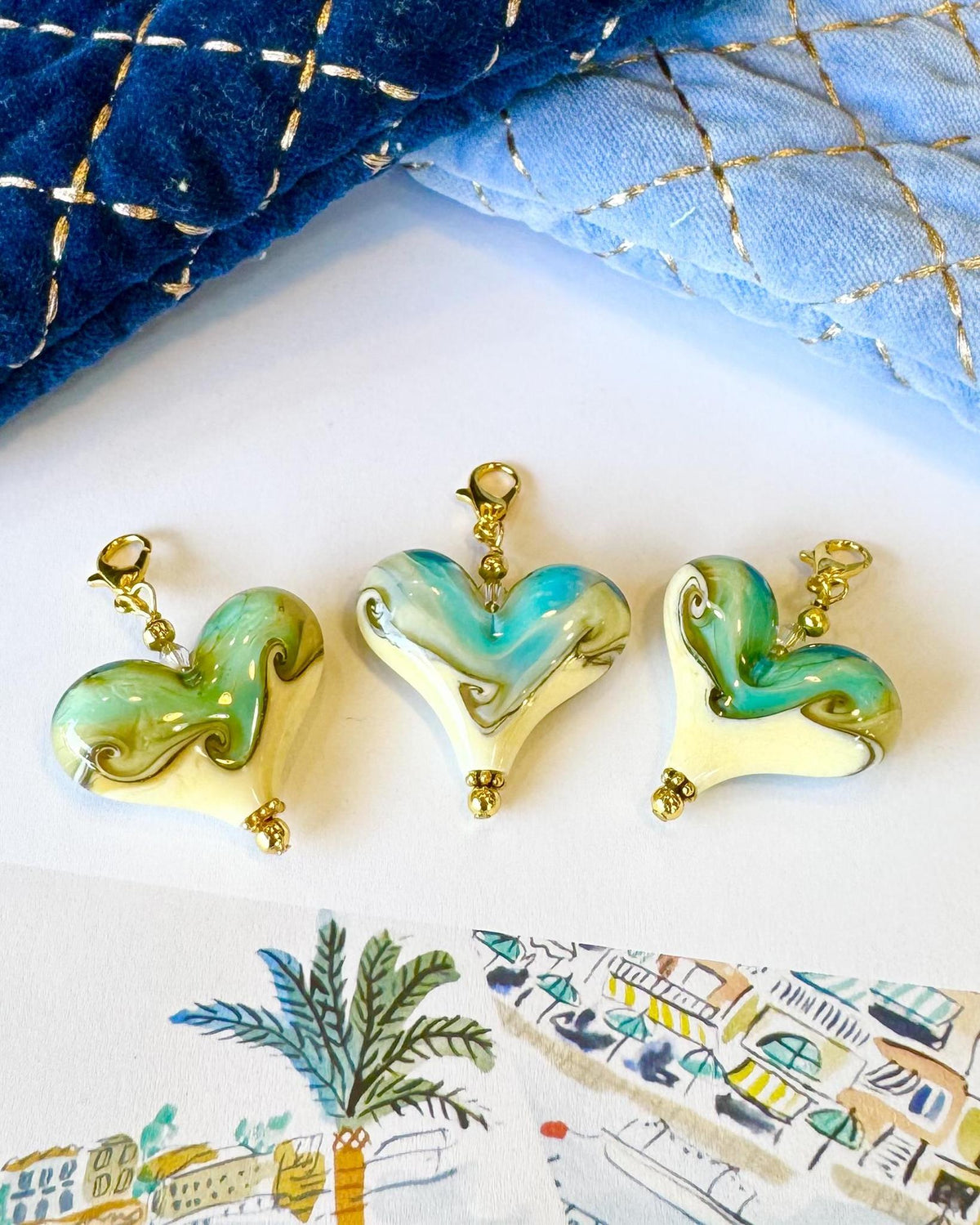 Pendant - Beach Heart - Large - Gold Fill