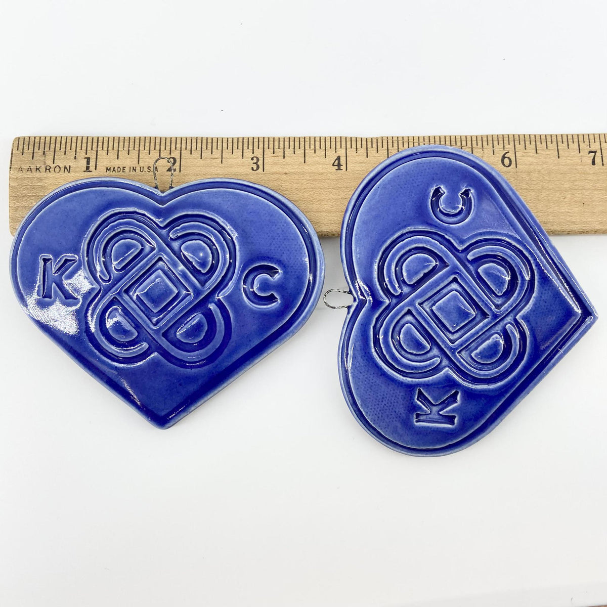 Decoration/Ornament - KC "Interlocking Hearts" Heart  - Blue