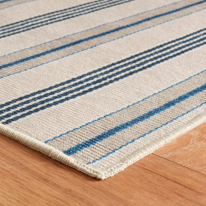 Rug - Machine Washable - Nimes Ticking Neutral