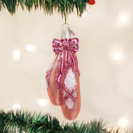 Ornament - Blown Glass - Ballet Toe Shoes