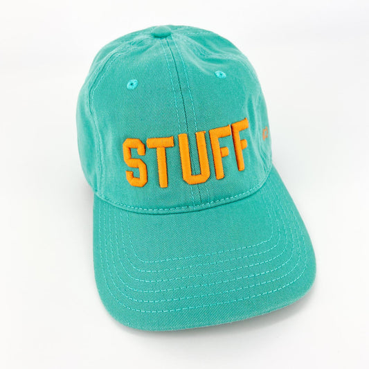 Ballcap - STUFF - Turquoise With Orange STUFF