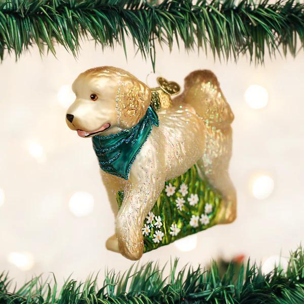 Ornament - Blown Glass - Doodle Dog