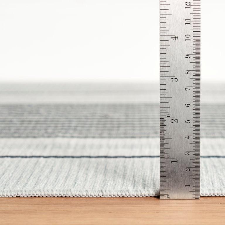 Rug - Machine Washable - Gunner Stripe Grey