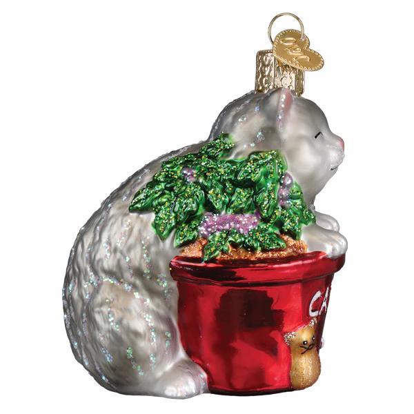Ornament - Blown Glass - Catnip Cat