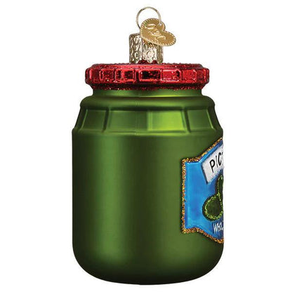 Ornament - Blown Glass - Jar of Pickles