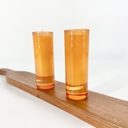 Candle - Orange Vanilla - 2 oz -Tangerine Glass