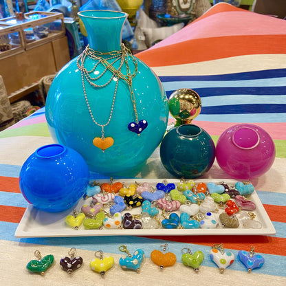 Pendant - Small Heart by K. Heybrock; glass