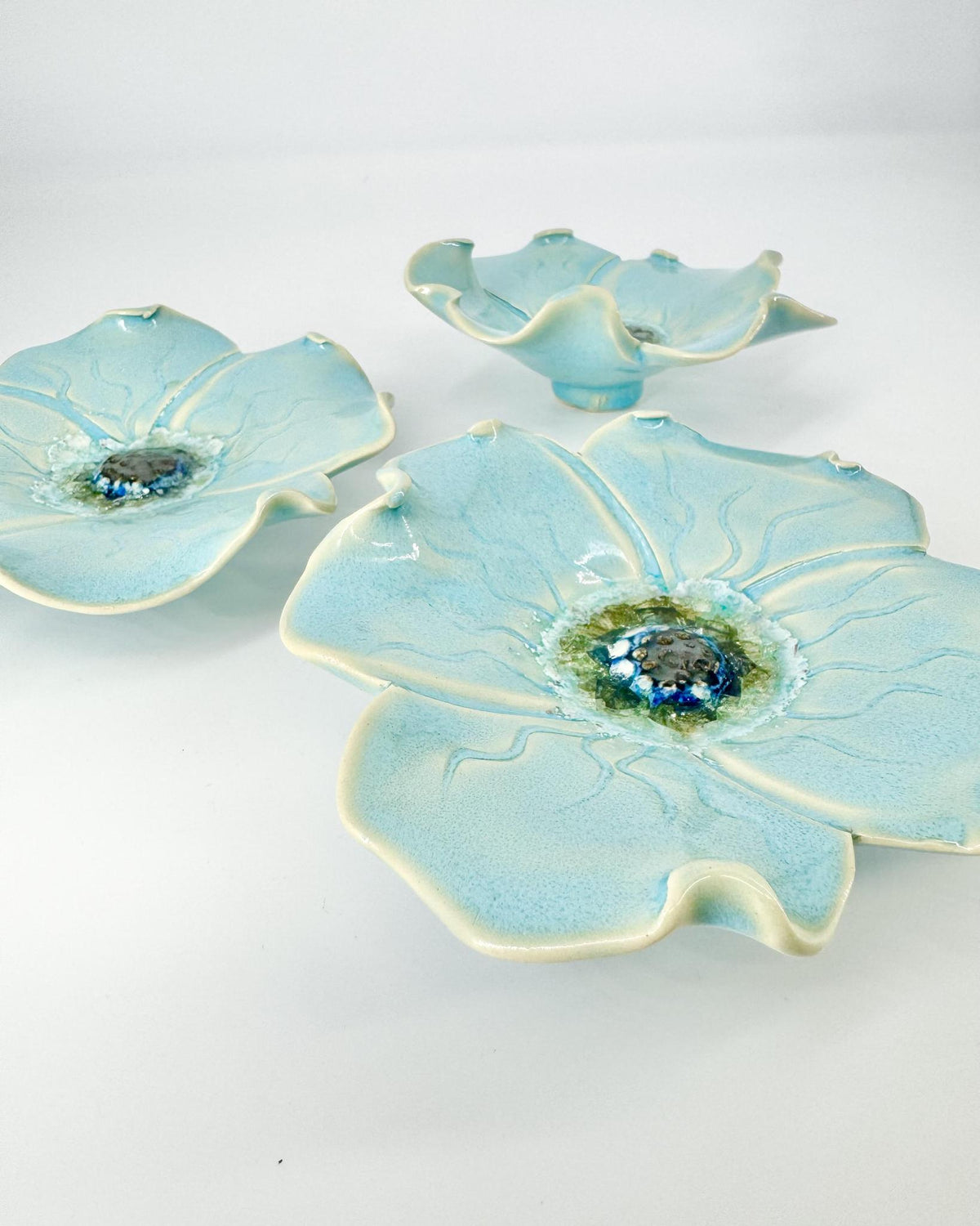 Ceramic Wall Art - "Baby Viola" - Atlantis Aqua