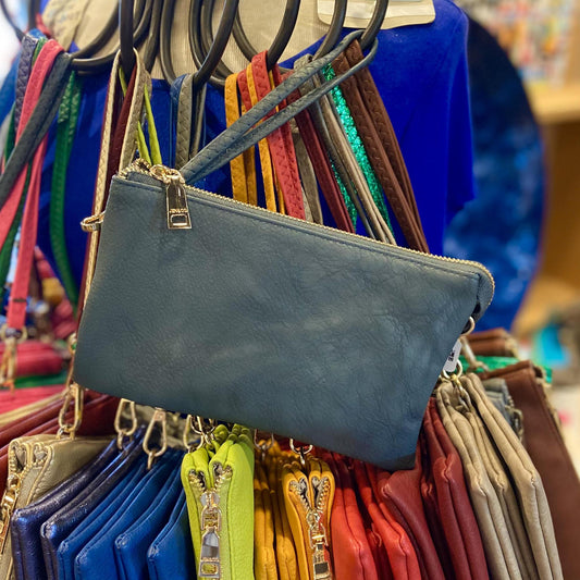4 in 1 Handbag - Crossbody/Clutch/Wristlet - Indigo